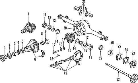Universals & Rear Axle/Rear Axle for 1995 Toyota Previa #1