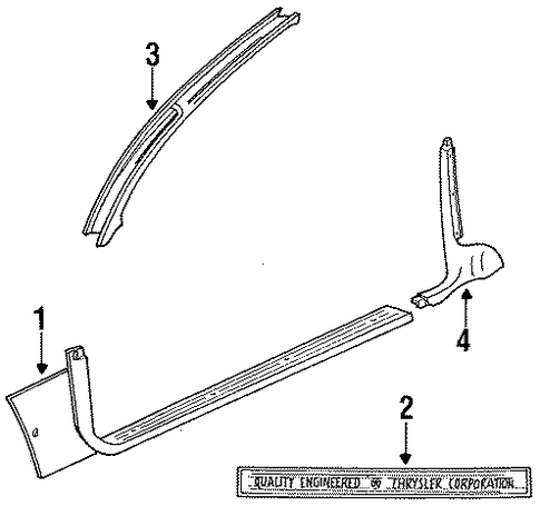 LeBaron INTERIOR TRIM - PILLARS