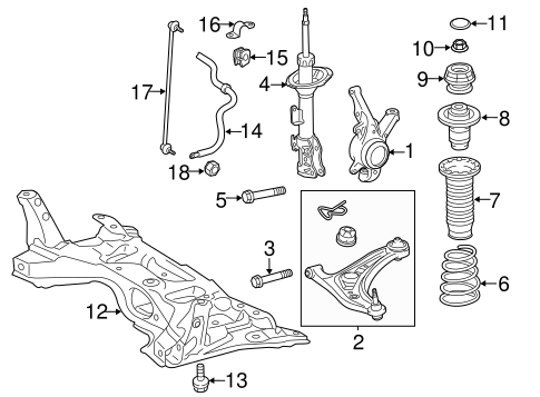 FRONT SUSPENSION/STABILIZER BAR & COMPONENTS for 2013 Toyota Prius C #1