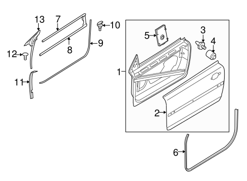 Door & Components for 2011 Volvo C70 #0