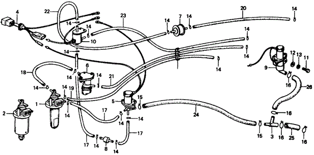 ENGINE/MT CONTROL VALVE (KL,KH) ('77) for 1977 Honda CIVIC HATCHBACK #1