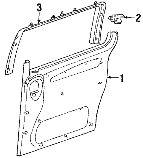 Interior Trim - Side Door for 2000 Ford Windstar #0
