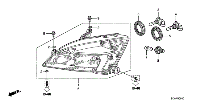 Electrical/Exhaust/Heater/Fuel/Headlight for 2007 Honda ACCORD SEDAN #1