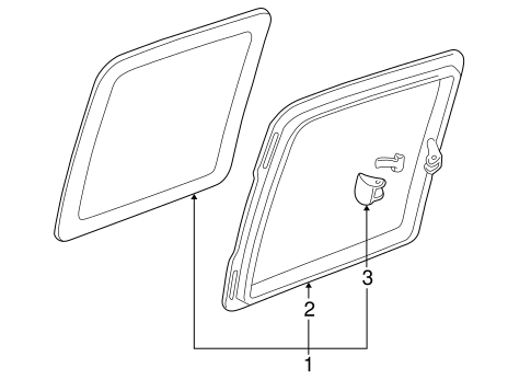 Sierra 1500 GLASS - REAR DOOR