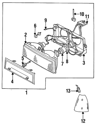 Delta 88 HEADLAMP COMPONENTS