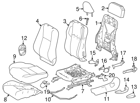 BODY/DRIVER SEAT COMPONENTS for 2013 Toyota RAV4 #1