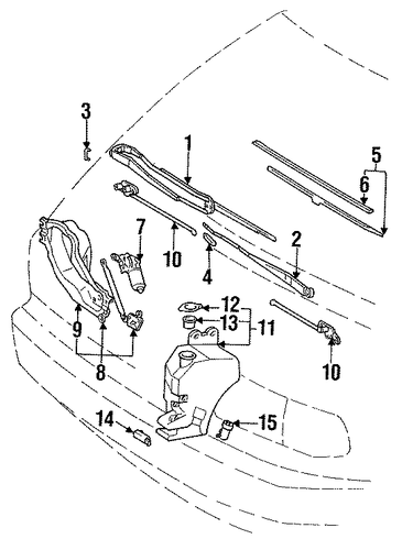 BODY/WIPER & WASHER COMPONENTS for 1996 Toyota Previa #1