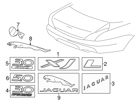 XJ EXTERIOR TRIM - TRUNK