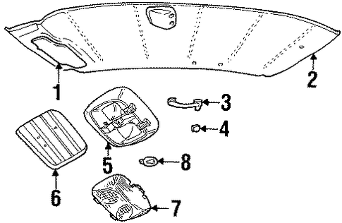 Grand Marquis INTERIOR TRIM - ROOF
