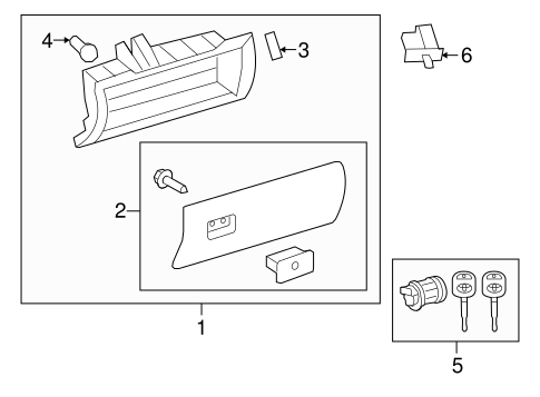 BODY/GLOVE BOX for 2009 Toyota Sequoia #1