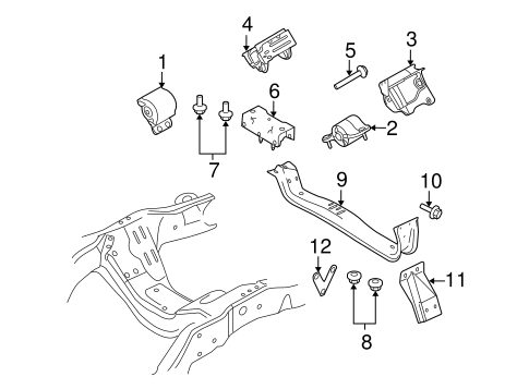 Engine/Engine & Trans Mounting for 2008 Ford F-350 Super Duty #1