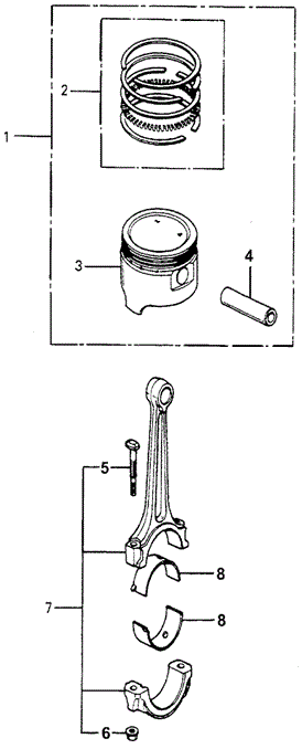 Engine/Piston - Connecting Rod for 1982 Honda ACCORD SEDAN #1