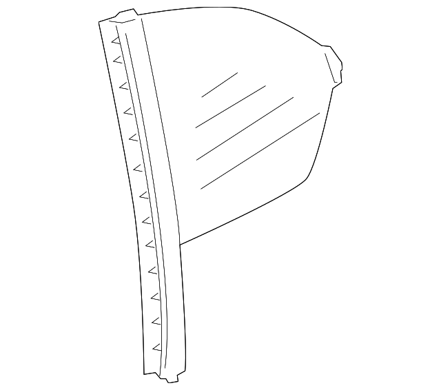 C2Z28409 Деталь FIXED GLASS, LEFT