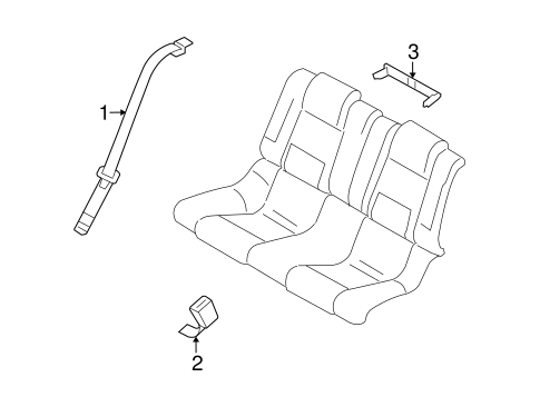 Electrical/Rear Seat Belts for 2010 Ford Mustang #1