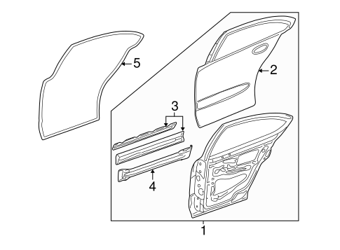 Door & Components for 2004 Pontiac Grand Am #0