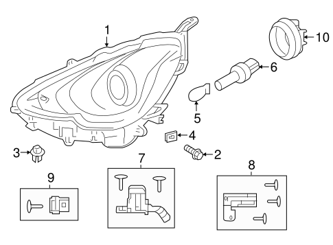 ELECTRICAL/HEADLAMP COMPONENTS for 2015 Toyota Prius C #1