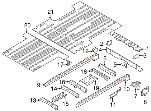 Transit-150 REAR FLOOR & RAILS