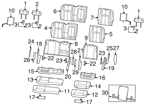 1500 REAR SEAT COMPONENTS