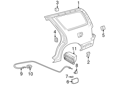BODY/QUARTER PANEL & COMPONENTS for 1999 Toyota 4Runner #1