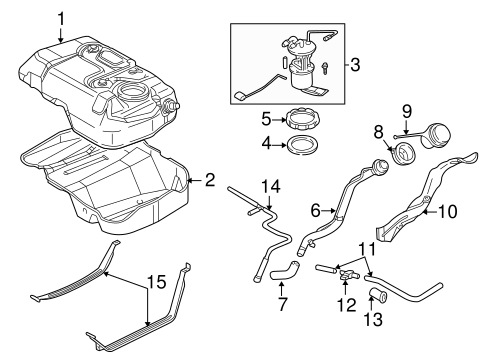 Fuel System/Fuel System Components for 2005 Ford Escape #1