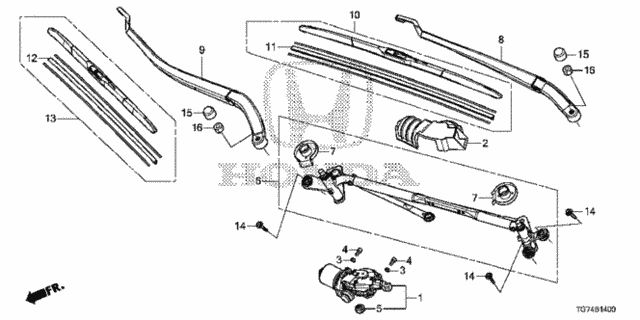 Front Windshield Wiper for 2017 Honda Pilot #0