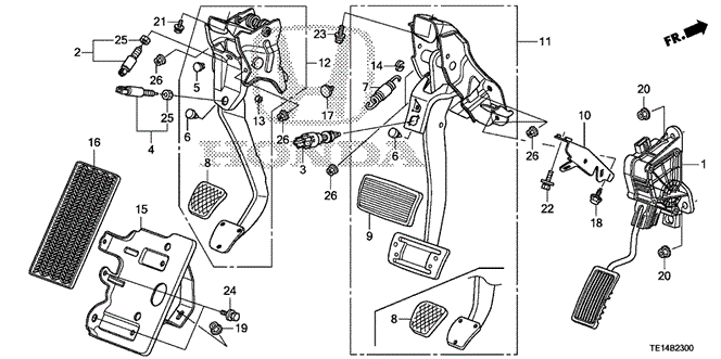 Chassis/Pedal for 2012 Honda ACCORD COUPE #1