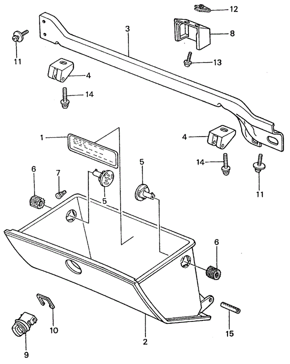 INTERIOR / BUMPER/GLOVE BOX COMPONENTS ('82-'83) for 1982 Honda CIVIC SEDAN #1