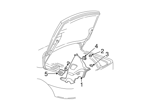 Interior Trim - Quarter Panels for 2000 Chevrolet Camaro #1