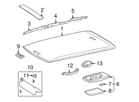 BODY/INTERIOR TRIM - ROOF for 2005 Toyota RAV4 #2
