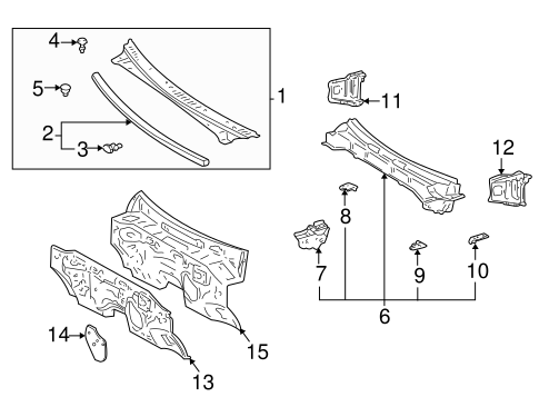 BODY/COWL for 2004 Toyota Tundra #2