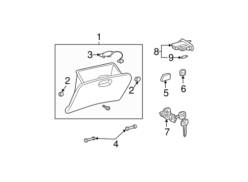 BODY/GLOVE BOX for 2004 Toyota Highlander #1