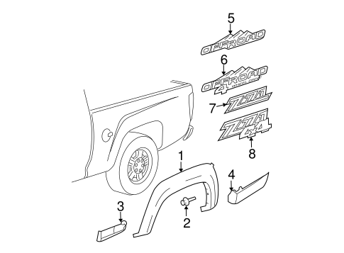 Canyon EXTERIOR TRIM - PICK UP BOX