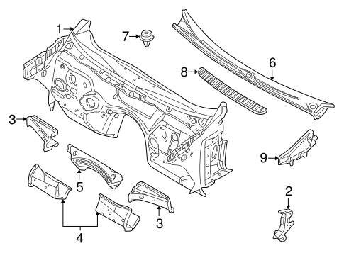 Cowl for 2002 BMW 325i #0