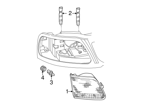 Electrical/Headlamp Components for 2003 Ford F-150 #1