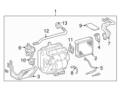 HVAC/EVAPORATOR & HEATER COMPONENTS for 2000 Toyota Avalon #1