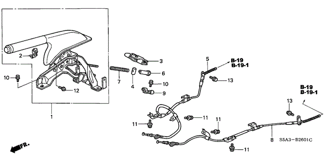CHASSIS/PARKING BRAKE (2) for 2001 Honda CIVIC SEDAN #1