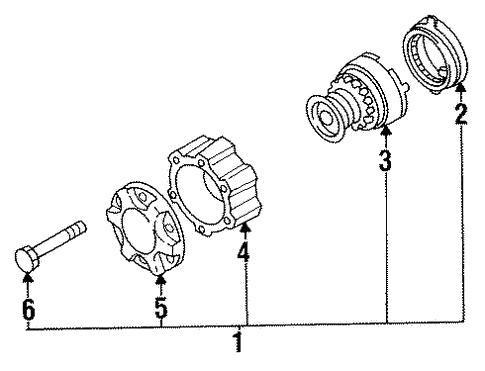 Locking Hub Components for 1995 Isuzu Trooper #0