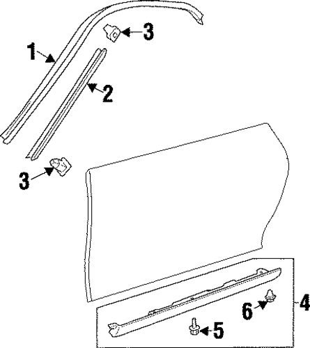 BODY/EXTERIOR TRIM - PILLARS for 1997 Toyota Supra #1