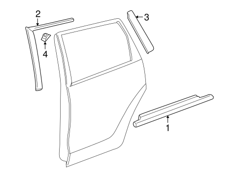 Vibe EXTERIOR TRIM - REAR DOOR