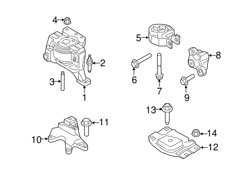 MKC ENGINE & TRANS MOUNTING