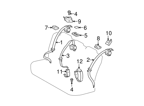 ELECTRICAL/REAR SEAT BELTS for 2015 Toyota Prius Plug-In #1