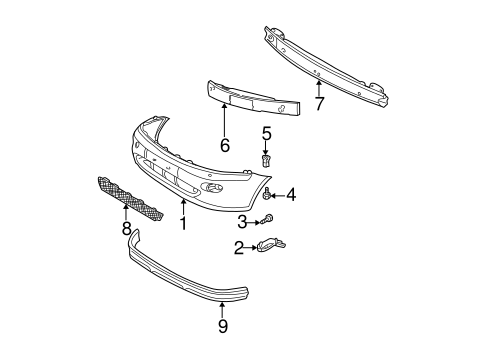 Body/Bumper & Components - Front for 2000 Ford Focus #1