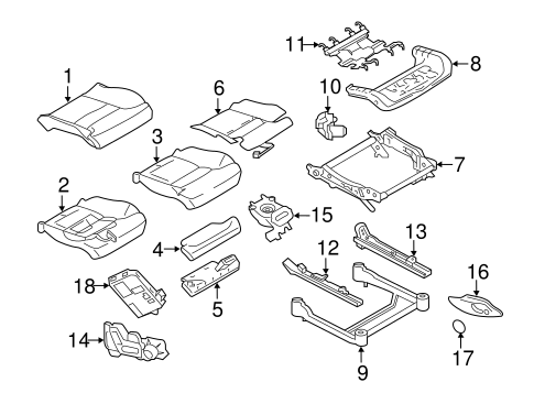 XC90 FRONT SEAT COMPONENTS 2