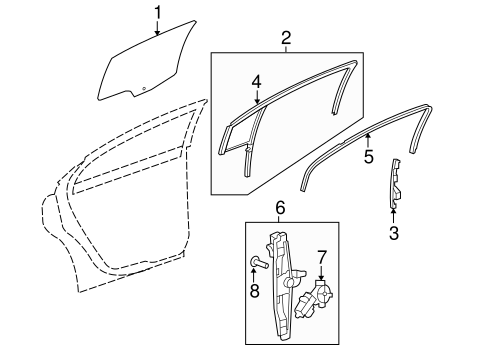 Aura GLASS - REAR DOOR