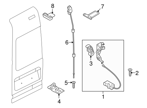 Body/Lock & Hardware for 2013 Ford Transit Connect #1