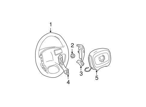 Steering Wheel & Trim for 2005 Cadillac DeVille #0