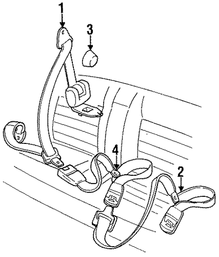 XJ12 REAR SEAT BELTS