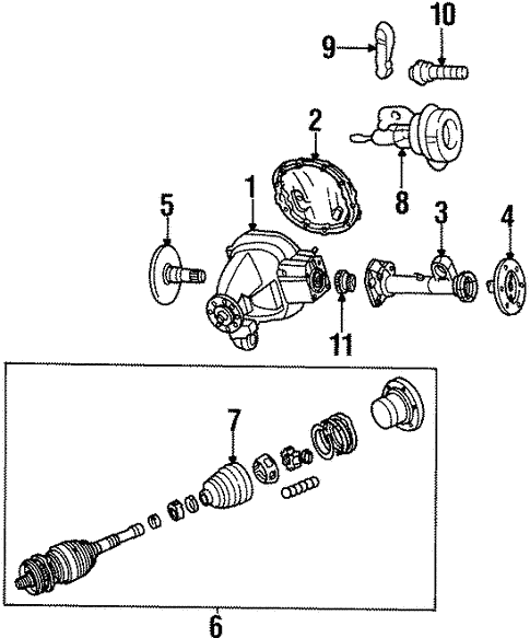 Carrier & Front Axles for 2001 Lincoln Navigator #0