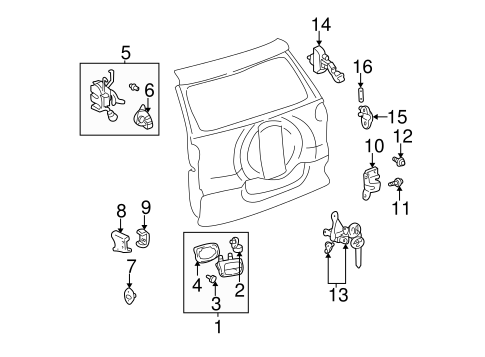 BODY/BACK DOOR for 2005 Toyota RAV4 #1