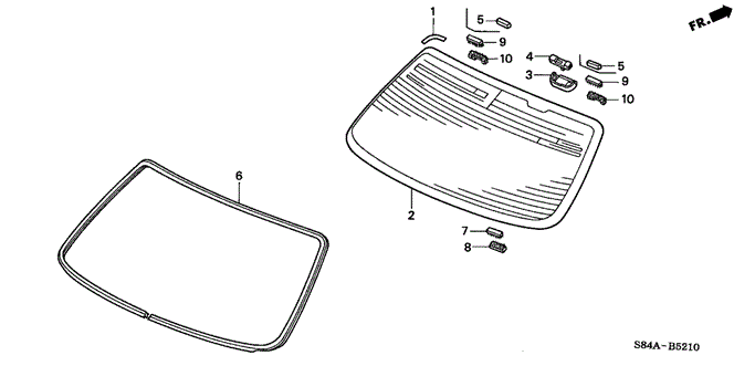 BODY / AIR CONDITIONING/REAR WINDSHIELD for 2002 Honda ACCORD SEDAN #1